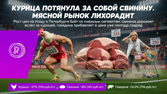 Курица потянула за собой свинину. Мясной рынок лихорадит